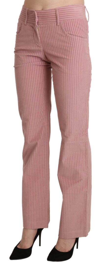 Ermanno Scervino - Chic Pink Mid Waist Straight Trousers