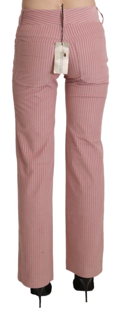 Ermanno Scervino - Chic Pink Mid Waist Straight Trousers