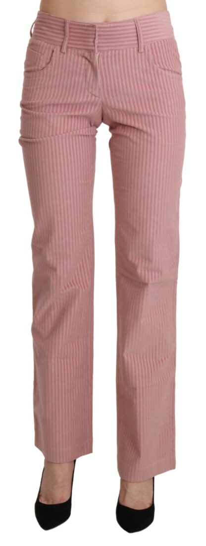 Ermanno Scervino - Chic Pink Mid Waist Straight Trousers