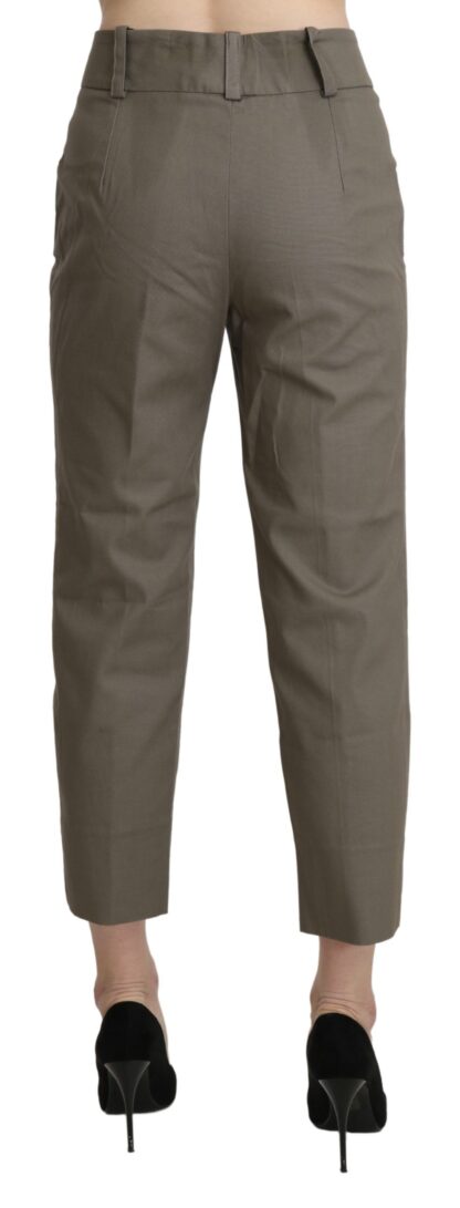 BENCIVENGA - Elegant High Waist Cropped Pants in Gray