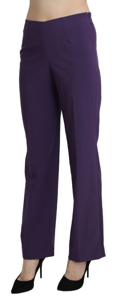 BENCIVENGA - Elegant High Waist Violet Straight Pants