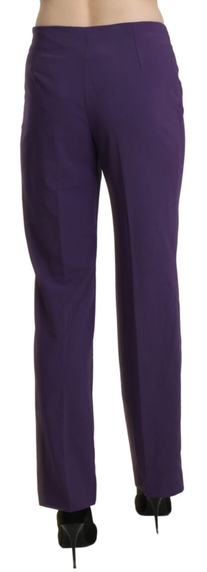 BENCIVENGA - Elegant High Waist Violet Straight Pants