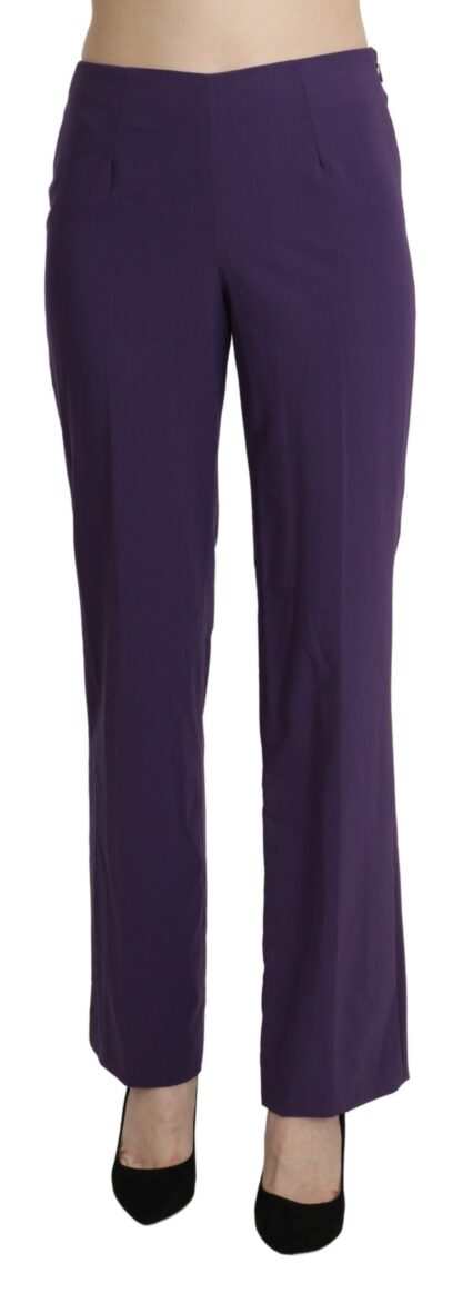 BENCIVENGA - Elegant High Waist Violet Straight Pants