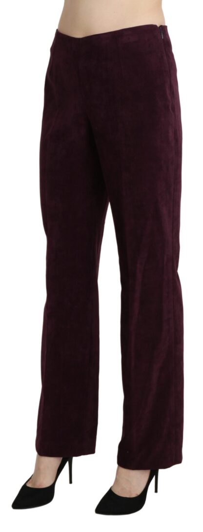 BENCIVENGA - Elegant High Waist Straight Purple Pants