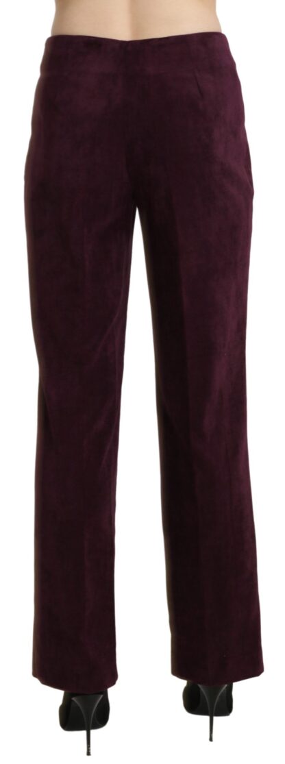 BENCIVENGA - Elegant High Waist Straight Purple Pants