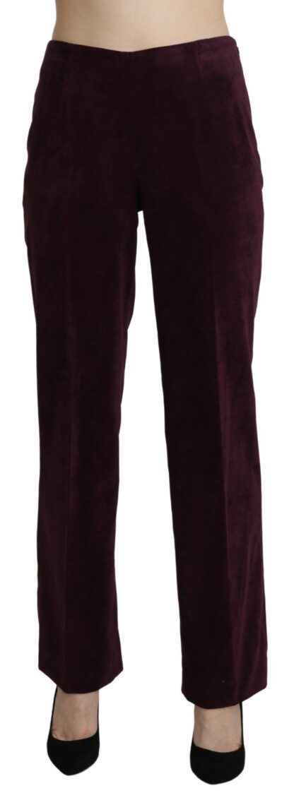 BENCIVENGA - Elegant High Waist Straight Purple Pants