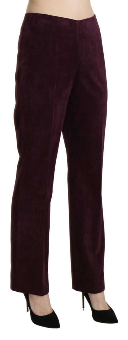 BENCIVENGA - Elegant High Waist Straight Purple Pants