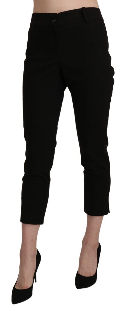 BENCIVENGA - Elegant Black High Waist Cropped Pants