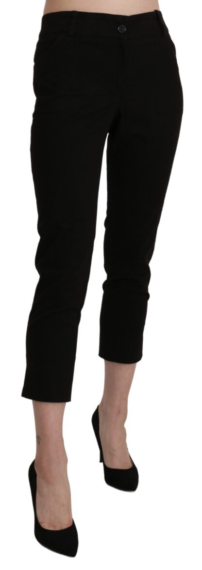 BENCIVENGA - Elegant Black High Waist Cropped Pants