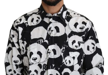 Dolce & Gabbana - Panda Print Pure Cotton Shirt - Black White