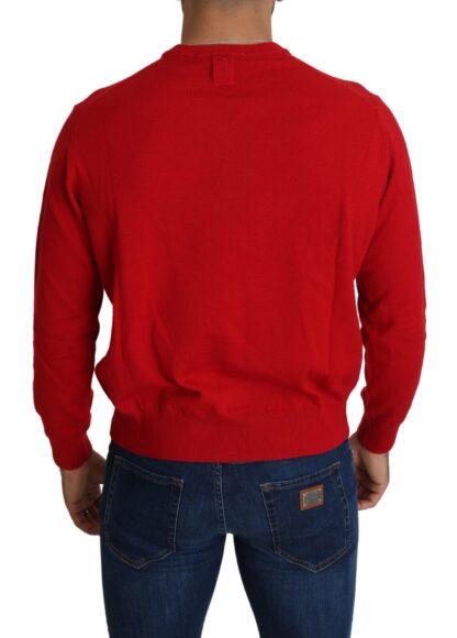 Billionaire Italian Couture - Iconic Embroidered Red Wool Sweater