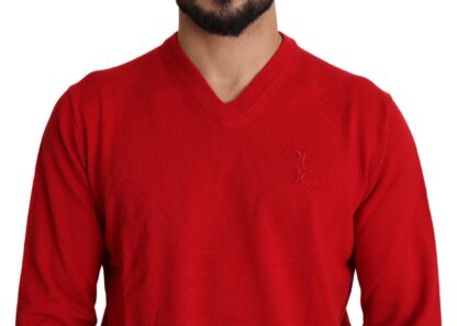 Billionaire Italian Couture - Iconic Embroidered Red Wool Sweater