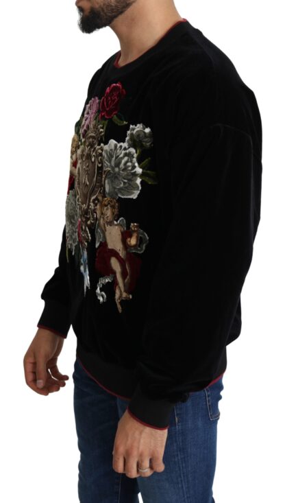 Dolce & Gabbana - Baroque Velvet Crew Neck Sweater