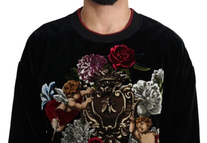 Dolce & Gabbana - Baroque Velvet Crew Neck Sweater