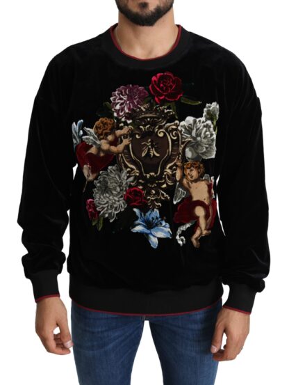 Dolce & Gabbana - Baroque Velvet Crew Neck Sweater