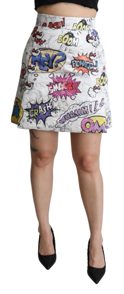 Dolce & Gabbana - Chic Cartoon Brocade Mini Skirt