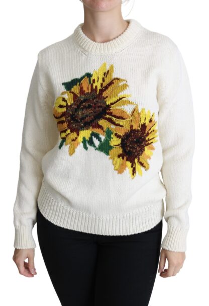 Dolce & Gabbana - Elegant Knitted Sunflower Sweater