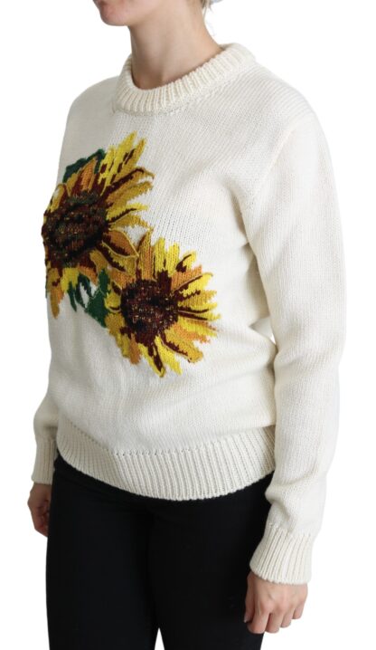 Dolce & Gabbana - Elegant Knitted Sunflower Sweater