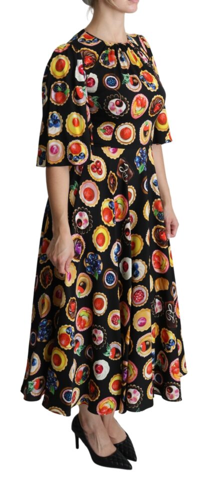 Dolce & Gabbana - Chic Multicolor Maxi Desserts Print Dress