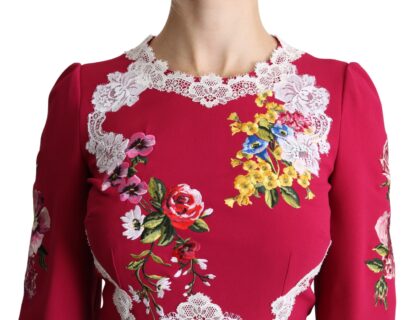 Dolce & Gabbana - Floral Embroidered Sheath Midi Dress