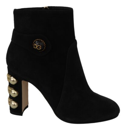 Dolce & Gabbana - Elegant Black Suede Short Boots