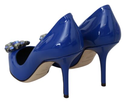 Dolce & Gabbana - Electric Blue Patent Leather Pumps with Crystals