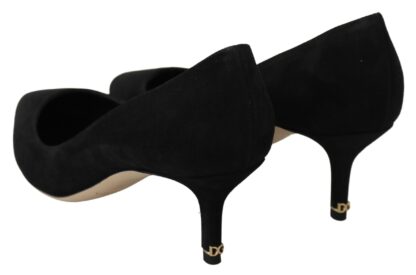 Dolce & Gabbana - Elegant Black Suede Heels Pumps