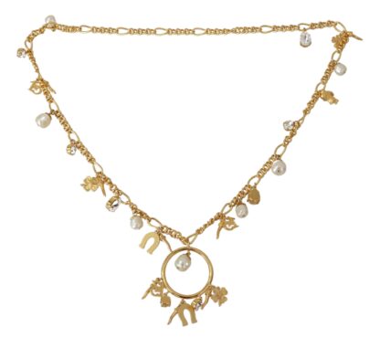 Dolce & Gabbana - Gold-Tone Crystal Charm Necklace