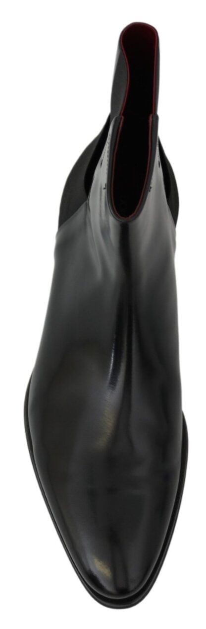 Dolce & Gabbana - Elegant Black Leather Chelsea Boots