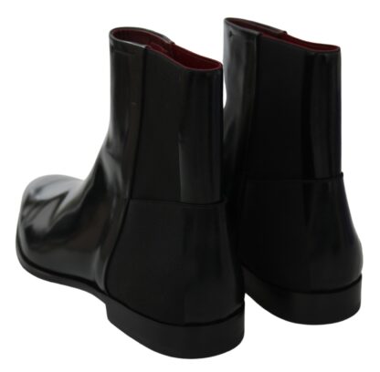 Dolce & Gabbana - Elegant Black Leather Chelsea Boots