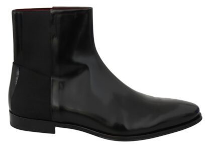 Dolce & Gabbana - Elegant Black Leather Chelsea Boots