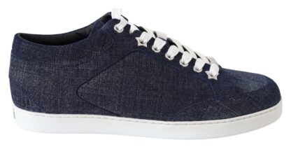 Jimmy Choo - Chic Slip-On Blue Denim Suede Sneakers