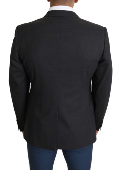 Dolce & Gabbana - Elegant Gray Wool Silk Blend Slim Fit Blazer