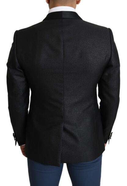 Dolce & Gabbana - Elegant Black Jacquard Slim Fit Blazer