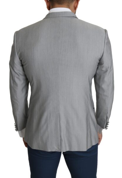 Dolce & Gabbana - Elegant Silk Blend Light Gray Blazer