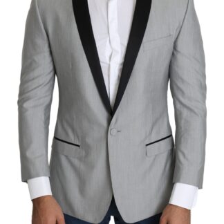 Dolce & Gabbana - Elegant Black Virgin Wool Silk Blend Blazer