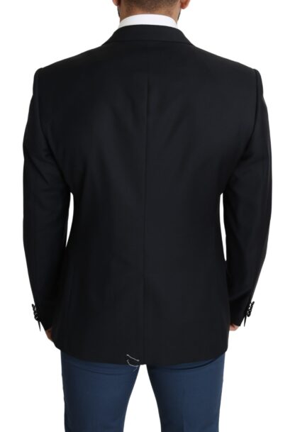 Dolce & Gabbana - Elegant Black Virgin Wool Silk Blend Blazer