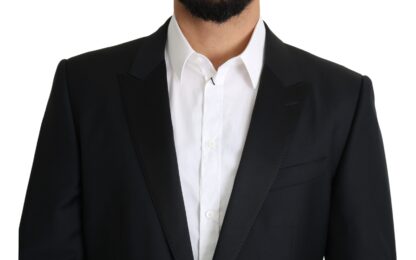 Dolce & Gabbana - Elegant Black Virgin Wool Silk Blend Blazer