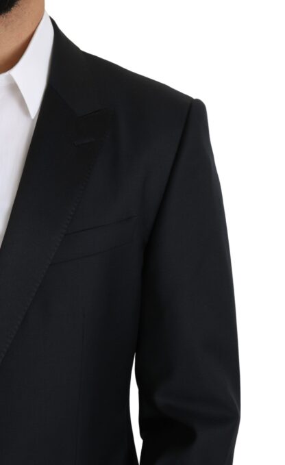 Dolce & Gabbana - Elegant Black Virgin Wool Silk Blend Blazer