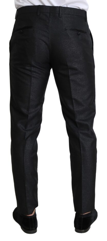 Dolce & Gabbana - Elegant Metallic Black Dress Pants