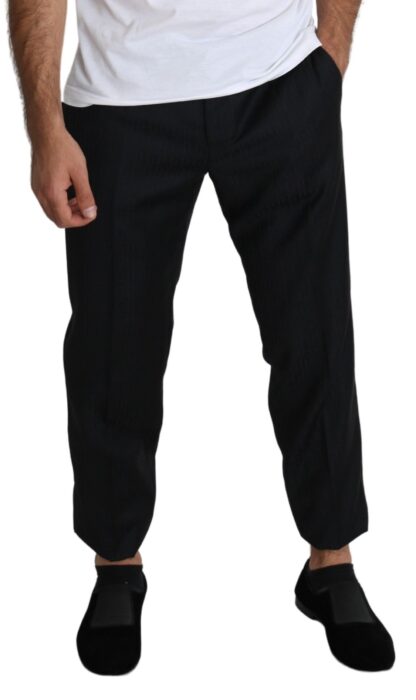 Dolce & Gabbana - Elegant Black Virgin Wool Cropped Pants