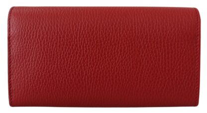 Gucci - Elegant Red Leather Wallet with Iconic Interlock