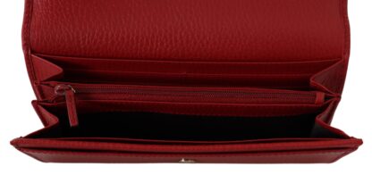 Gucci - Elegant Red Leather Wallet with Iconic Interlock