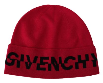 Givenchy - Elegant Wool Beanie with Signature Contrast Logo