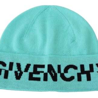 Givenchy - Elegant Unisex Beanie in Blue Cotton Cashmere Blend