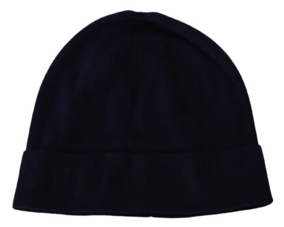 Givenchy - Elegant Unisex Beanie in Blue Cotton Cashmere Blend