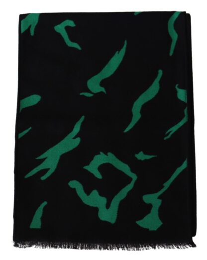 Givenchy - Elegant Wool Silk Black Unisex Scarf