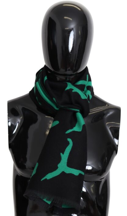 Givenchy - Elegant Wool Silk Black Unisex Scarf