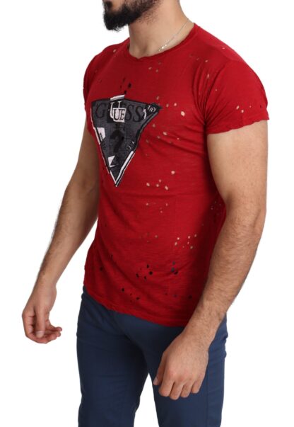 Guess - Radiant Red Cotton Tee Perfect For Everyday Style