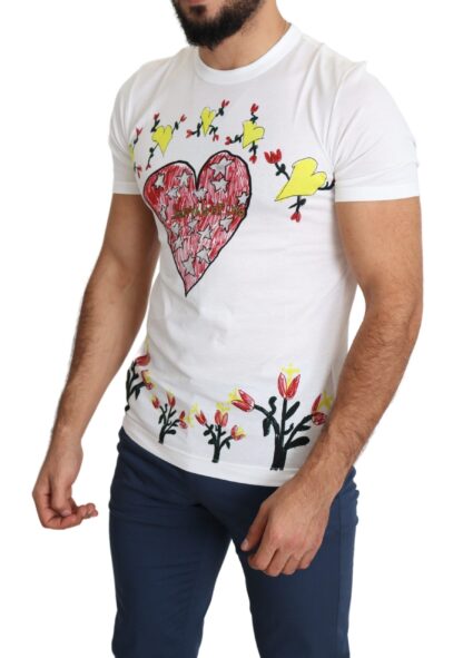 Dolce & Gabbana - Chic Saint Valentine Print Crew Neck T-Shirt